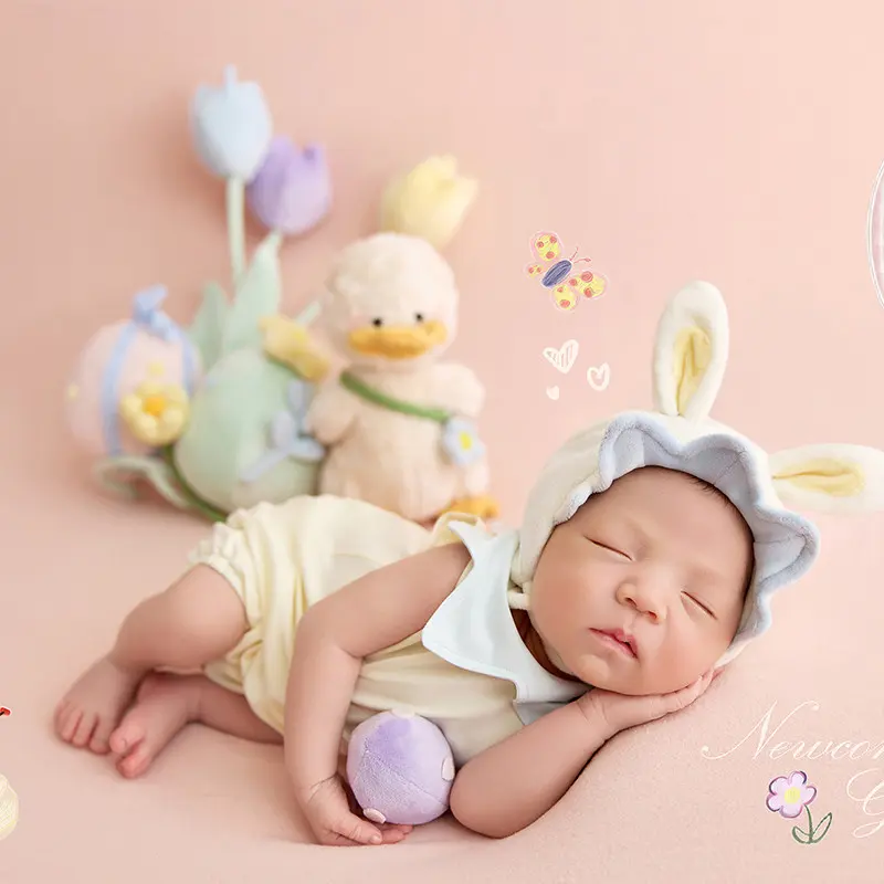 Cute Duck Florals Theme Set - Newborn Photography Props - Image 3